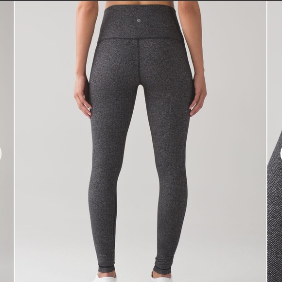 lululemon athletica Pants - Lululemon Wunder Under Heathered Herringbone 6